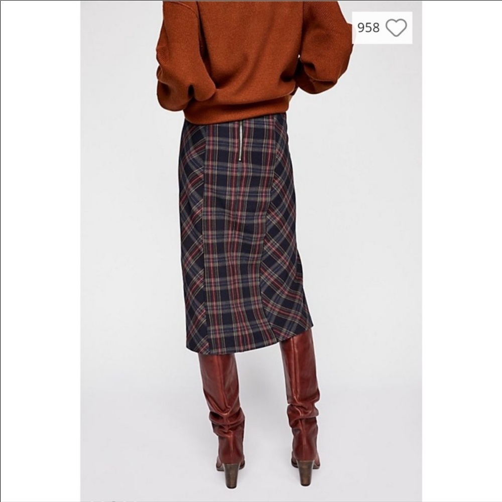 FREE PEOPLE ‘See You Glow’ Plaid Skirt Size 2 - Picture 3 of 8